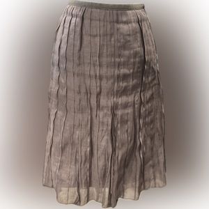 Nice + Zoe Brown Pleated Skirt Size 8
